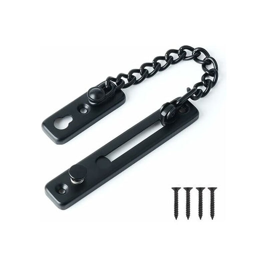 Security Door Chain Narrow Door Limiter Spring Loaded Anti-Theft Door Lock With Screws For Home Internal Door,