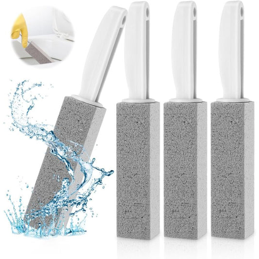 4 Pieces Cleaning Stone With Handle Cleaner, Pumice Stone Cleaning Brush, For Toilet, Kitchen, Bathroom, Pool And Home