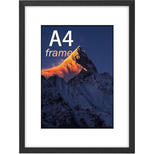 3 pcs Set Photo Frames 21X29.7Cm, A4 Black Frame, Can Be Placed Or Hung On The Wall High Quality Wooden Photo Frame