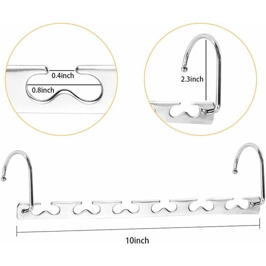 Space Saving Hangers, Magic Metal Hangers Stainless Steel Non-Slip, Multifunctional Space Saving Hanger Organizer In