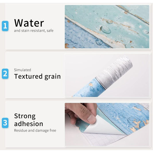Self Adhesive Vinyl Wallpaper For Furniture Countertop Wood Grain Pattern Decorative Sticker,0.45*6M