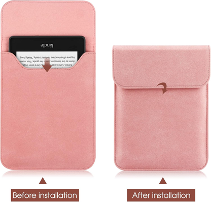 Universal Sleeve Case for 6"，6.8", Kindle Paperwhite/Colorsoft/Signature Edition 2024-2012 Sleeve Bag Pouch Cover for 6-6.8'' Kobo/Tolino/Pocketbook 6-inch ebook Reader,Pink