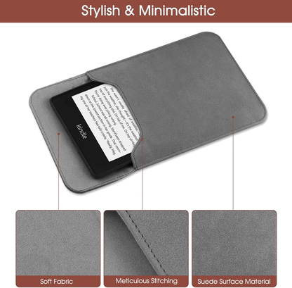 Universal Sleeve Case for 6"，6.8", Kindle Paperwhite/Colorsoft/Signature Edition 2024-2012 Sleeve Bag Pouch Cover for 6-6.8'' Kobo/Tolino/Pocketbook 6-inch ebook Reader,Dark Gray