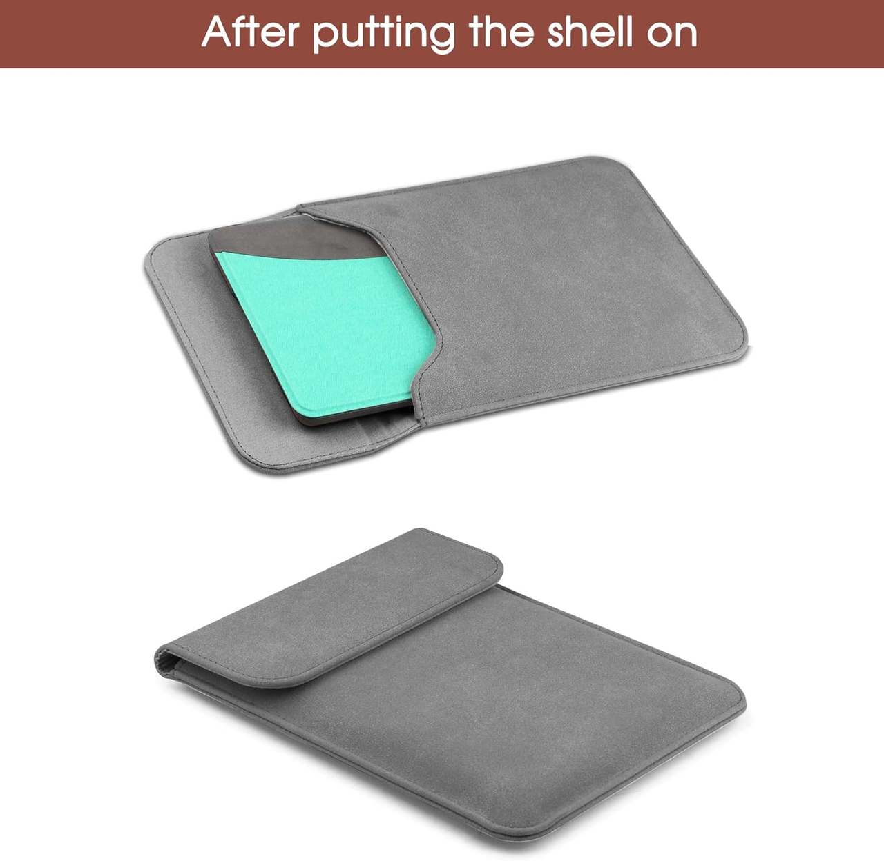 Universal Sleeve Case for 6"，6.8", Kindle Paperwhite/Colorsoft/Signature Edition 2024-2012 Sleeve Bag Pouch Cover for 6-6.8'' Kobo/Tolino/Pocketbook 6-inch ebook Reader,Dark Gray