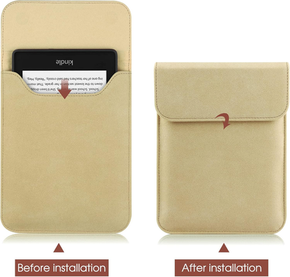 Universal Sleeve Case for 6"，6.8", Kindle Paperwhite/Colorsoft/Signature Edition 2024-2012 Sleeve Bag Pouch Cover for 6-6.8'' Kobo/Tolino/Pocketbook 6-inch ebook Reader,Khaki