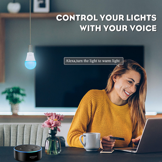 4 Pack Smart Light Bulbs,WiFi & Bluetooth LED Light Bulb That Works with Alexa & Google Home, Color Changing Light Bulb, 9W  E27 2.4Ghz WiFi Light Bulbs Tuya Smart APP