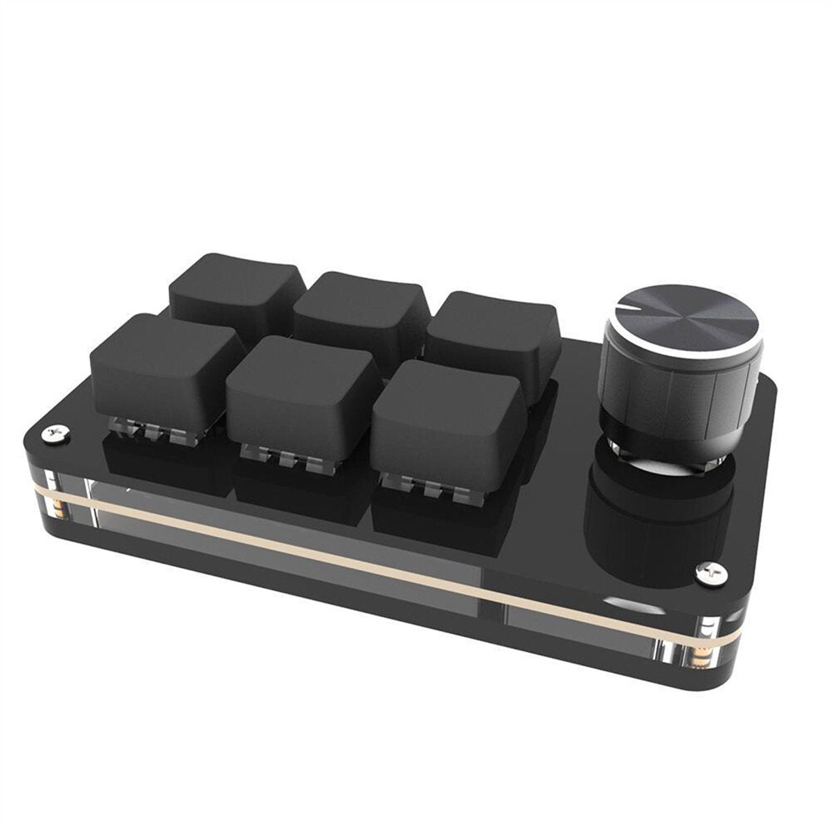 Mini 6-button keyboard, programmable keys, customizable shortcuts, mechanical USB keyboard