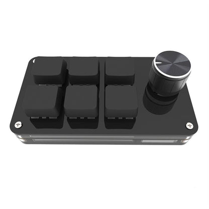 Mini 6-button keyboard, programmable keys, customizable shortcuts, mechanical USB keyboard