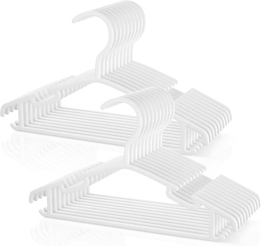 Hangers - Hangers - Children's Hangers - Baby Hangers - Plastic Hangers for Children - Baby Wardrobe Hangers - 20 Non-Slip Toddler Hangers - For Baby Clothes, Pants, Jackets, Dresses - Wit