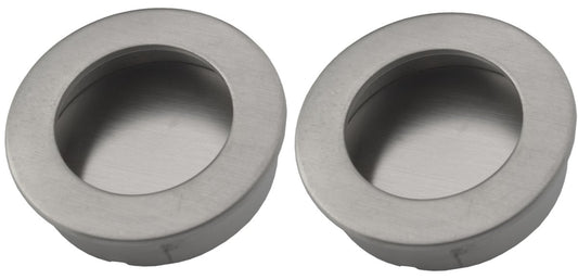 Pull handle - Brushed stainless steel - Round - Ø40mm - Sliding door handle - Set of 2