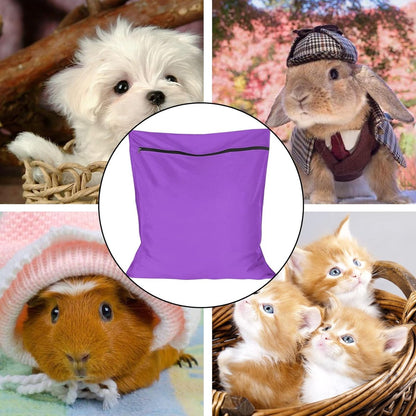 Pet Laundry Bags - Polyester Twill Laundry Bags - Large Zippered Laundry Bags - Prevents Pet Hair from Clogging Laundry Bags - Washing Machine Safe, 70 x 80 cm, Laundry Bag for Dogs, Cats, and Rabbits (Purple) - L