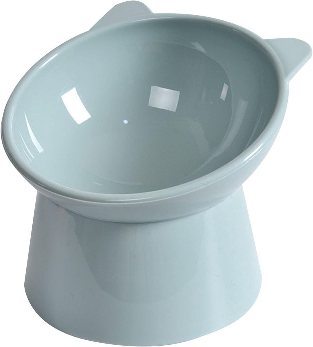 Cat bowl - Feeders - Tilting bowl - Anti-vomiting - Angled design - Blue - Perfect for cats - Indoor use - Pet accessories - Blue