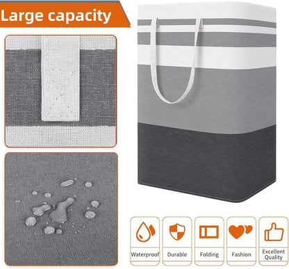 Foldable laundry basket - Large capacity laundry bag - Laundry basket with handles - Laundry hamper for dirty laundry - Suitable for bedroom, bathroom, dormitory