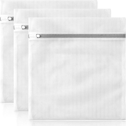 Set of 3 Mesh Laundry Bags - Large Bags - Delicate Clothes - Perfect for Washing Machines - Jackets - Jeans - 60 x 60 cm - Household Accessory