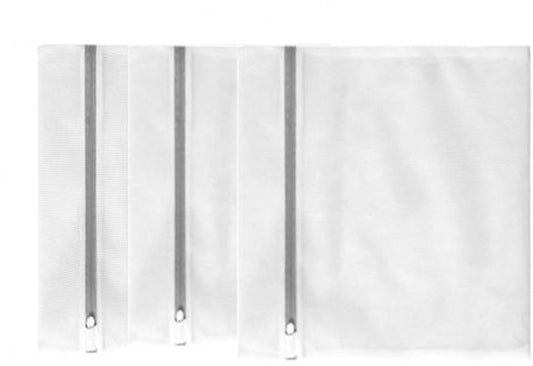Set of 3 Laundry Bags - Net Clothes - Groot Laundry Nets - Large, Strong Bags - For Delicate Clothes - Perfect for Washing Machines - Jackets - Jeans - 50 x 60 cm - Household Accessory