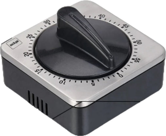 Black Square Analog Kitchen Timer