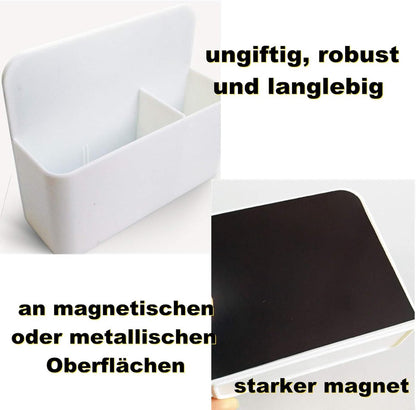 Pen holder - Pen holder - Magnetic whiteboard marker holder - Storage box - Storage box for cooler, school, home, office - Wit