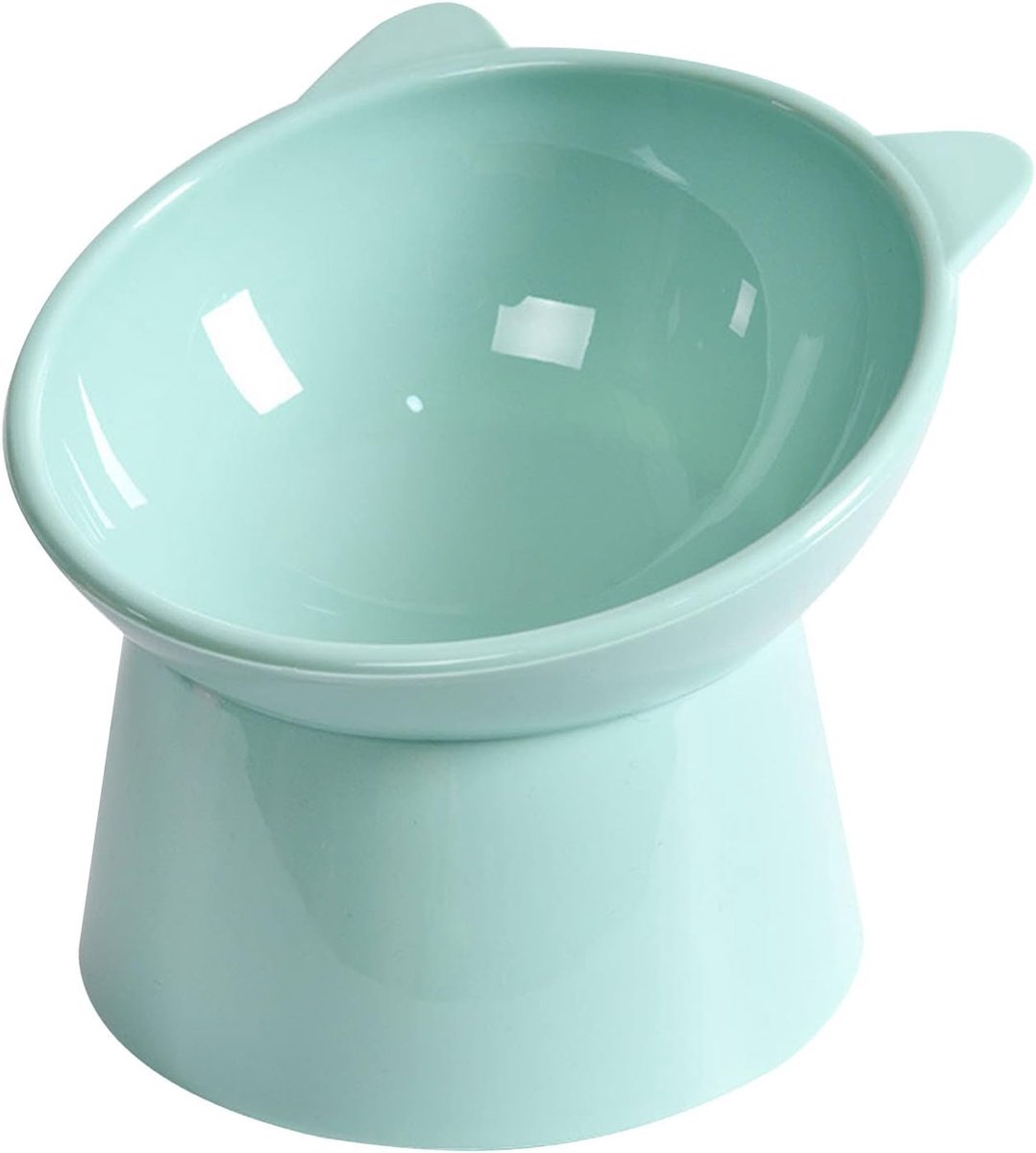 Cat bowl - Feeders - Tilting bowl - Anti-vomiting - Angled design - Blue - Perfect for cats - Indoor use - Pet accessories - Green
