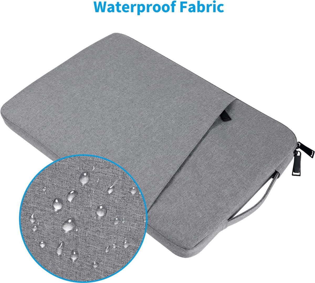 15.6-inch Laptop Sleeve - Protective Case - Laptop Storage Bag - Shockproof - Scratch-resistant - Splash-proof - Gray
