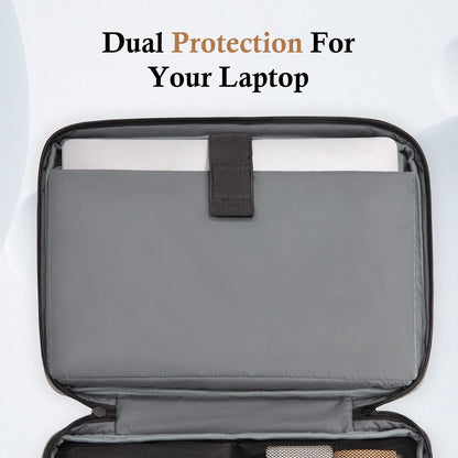 15.6-inch Laptop Sleeve - Shockproof, Scratch-resistant, and Splash-proof - Includes an Extra Storage Compartment for Baby Clothes Accessories - Black/Gray