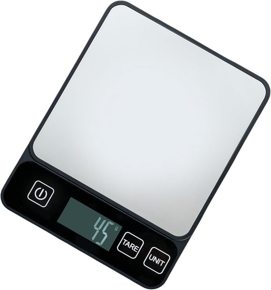 Precision scale - Digital kitchen scale - Barista scale - Professional food scale with a 10 kg weighing capacity - For home baking - Easy to read