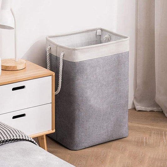 Collapsible laundry basket with lid, leak-proof and foldable bin, with removable bag, large capacity, storage bag, for dorm room, bedroom, bathroom, clothes and toys, brown