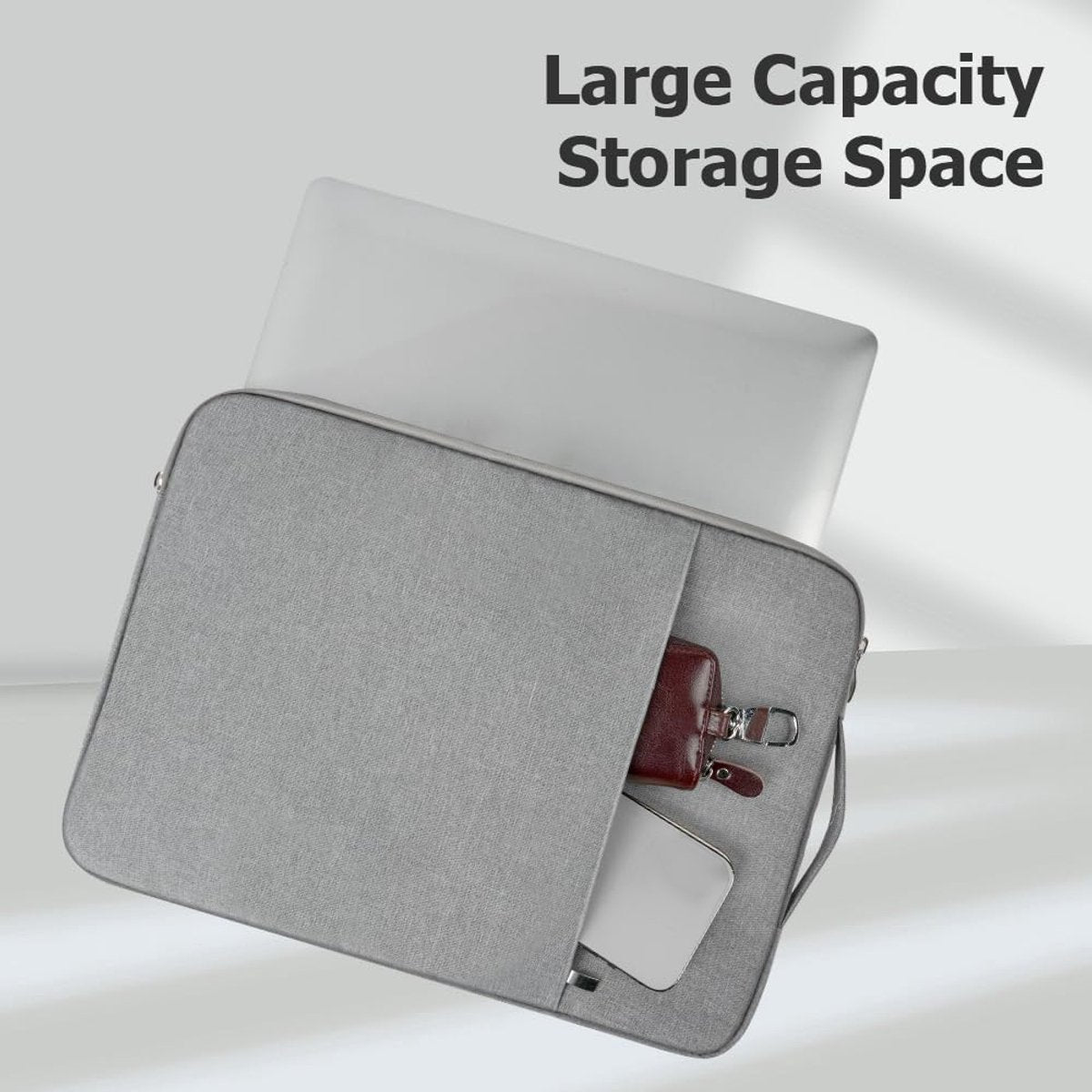 15.6-inch Laptop Sleeve - Grijs - Waterproof - Shockproof - Scratch-resistant - Splash-proof - Laptop Sleeve - Grijs