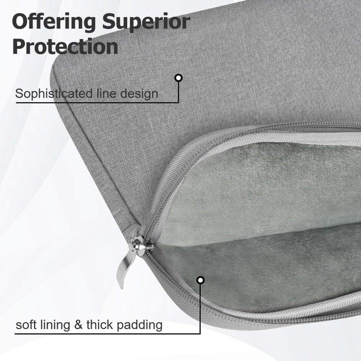 15.6-inch Laptop Sleeve - Grijs - Waterproof - Shockproof - Scratch-resistant - Splash-proof - Laptop Sleeve - Grijs
