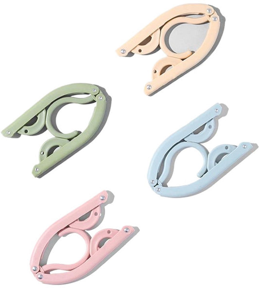 Hangers - Plastic Hangers - Set of 16 foldable plastic travel hangers - Space-saving and non-slip hangers - Multifunctional travel accessory - Suitable for home, hotel, travel and camping
