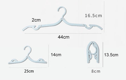 Hangers - Plastic Hangers - Set of 16 foldable plastic travel hangers - Space-saving and non-slip hangers - Multifunctional travel accessory - Suitable for home, hotel, travel and camping