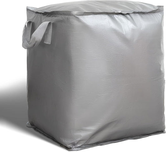 Collapsible Laundry Basket - Large Laundry Basket - Large Storage Bag - Large Carrying Bag - Travel Bag - Storage Bag, Moving Box, Clothes Storage Bag, Moving Bag - Silver