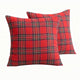 Decorative Pillowcases - Tartan Cushion Covers - 45 x 45 cm (18 x 18 inches) - Set of 2 - Invisible Zipper - Perfect for Sofa, Bedroom, Living Room, Christmas, Holiday Decorations
