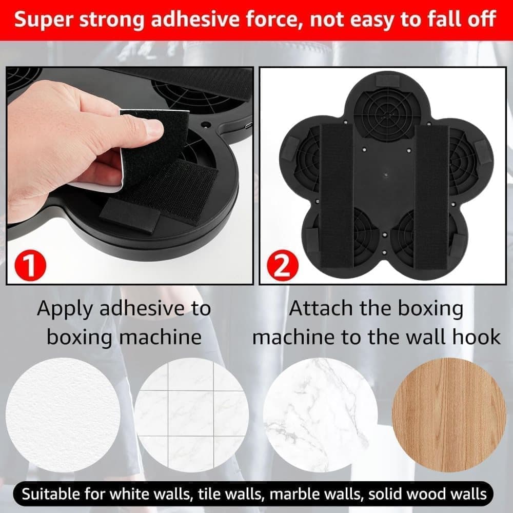 Smart Electric Boxing Trainer with Speaker, Black, Compatible with Smart Music Boxing Machine(Children）