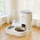 2-in-1 Automatic Cat Feeder and Water Dispenser for Pets, Compatible with Cats and Dogs, Gray