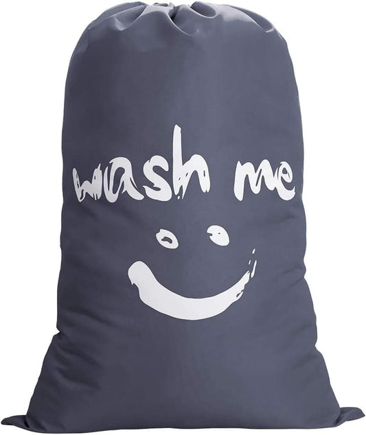 60L Large Foldable Laundry Bag for Travel, with Handles, Gray, 60x80cm