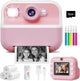 1 Children's Digital Camera with Instant Printing 1080P HD 2.4-inch Screen, Pink, Includes Paper and 32GB Card for Ages 3-12