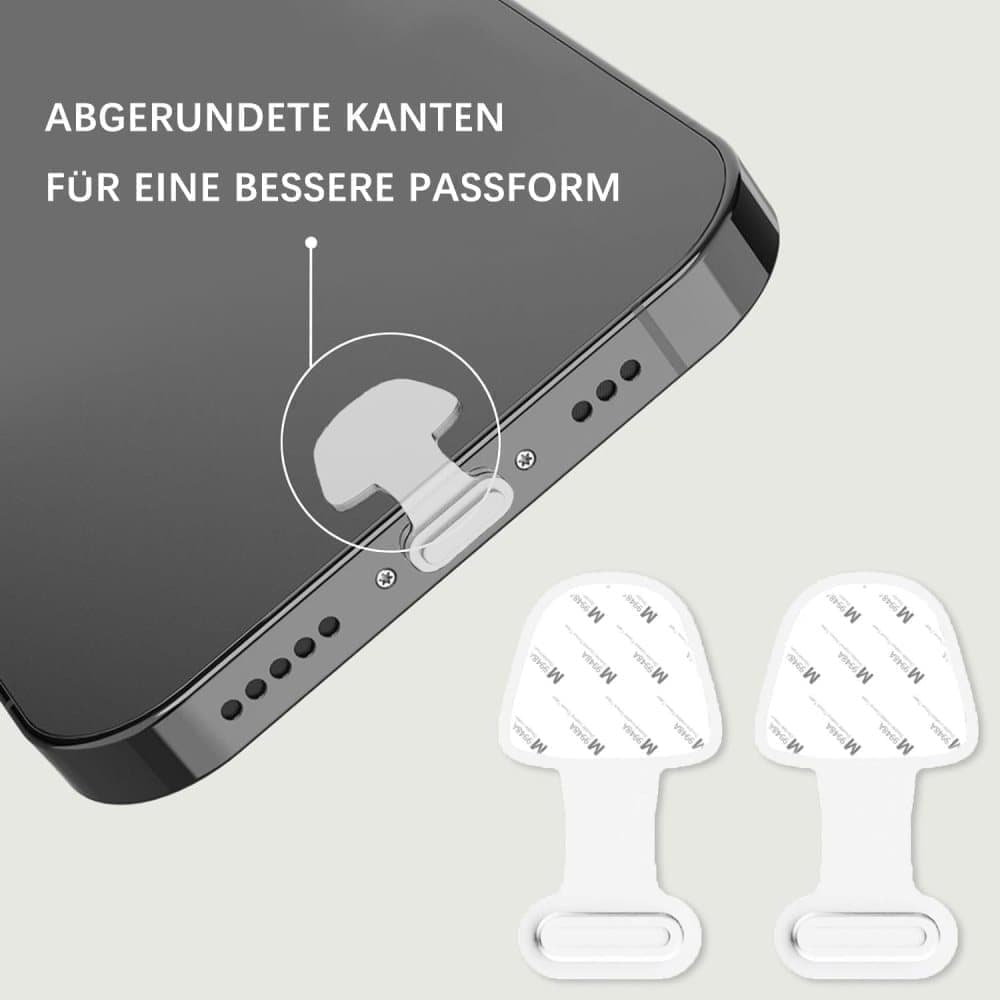 8-pack Dust Plugs Compatible with USB-C and Lightning Phones, Transparent Dust-Proof Durable Contact Protectors