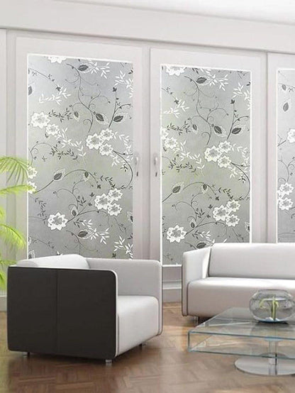Frosted window film self-adhesive privacy UV protection decorative plastic for glass, 17.7 x 78.7 inches