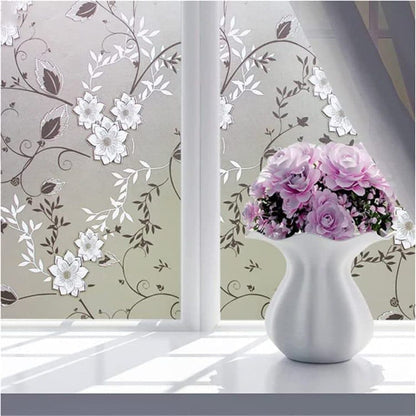 Frosted window film self-adhesive privacy UV protection decorative plastic for glass, 17.7 x 78.7 inches