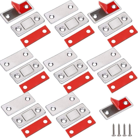 8-Pack Strong Magnetic Locks Stainless Steel Invisible Door Locks, Compatible with Doors Windows Cabinets Drawers, 2.36\