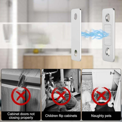 8-Pack Strong Magnetic Locks Stainless Steel Invisible Door Locks, Compatible with Doors Windows Cabinets Drawers, 2.36\