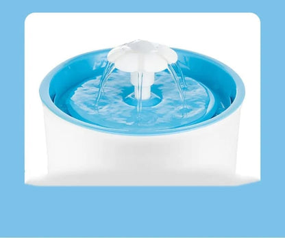 1.6L Pet Water Fountain for Cats and Dogs, Round, 15.5 x 15.5 x 10.5cm, Blue