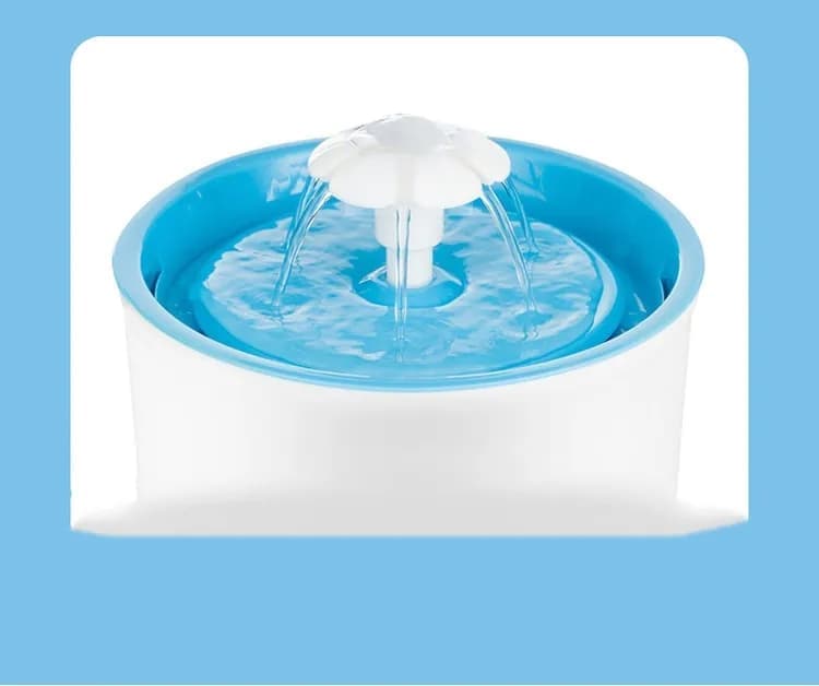 1.6L Round Pet Water Fountain for Cats and Dogs, Orange