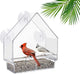 Acrylic bird feeder with suction cup bird bath and food bowl, 15x5.5x16 cm