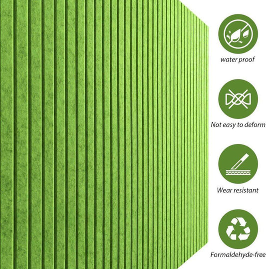 Self-adhesive photo board, decorative cork and wall panel bulletin board with acoustic panels for photos and messages, green, 30x45cm