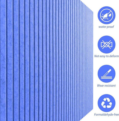 40x60cm Self-adhesive Photo Board, Decorative Cork and Wall Panel Bulletin Board with Acoustic Panels for Photos and Messages, Dark Blue, for Home and Office