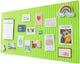 Green Self-Adhesive Photo Board, Decorative Cork and Wall Panel Bulletin Board with Acoustic Panels for Photos and Messages, for Home and Office, 40x60cm
