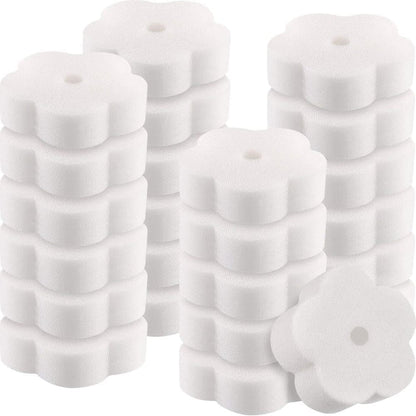 50-Pack Oil Absorbing Sponges for Pool, Flower Shaped, Effective Oil and Dirt Removal