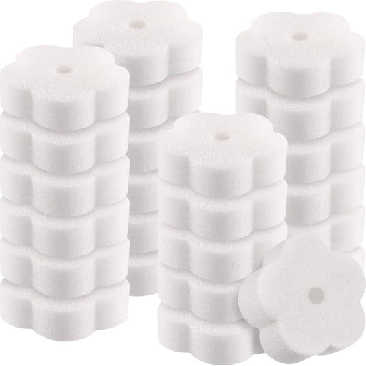 50-Pack Oil Absorbing Sponges for Pool, Flower Shaped, Effective Oil and Dirt Removal