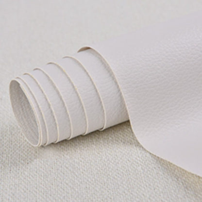 30 cm x 137 cm Self-adhesive Repair Patch for Artificial Leather, White, Compatible with Dekor